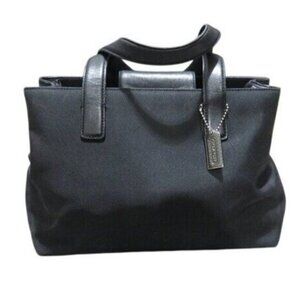 Coach Vintage Y2K Hampton twill nylon & leather satchel